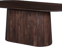 Ovale donkerbruine tafel miguel - 200 cm | massief mangohout - afbeelding 3 van  5
