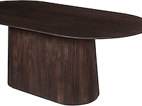 Ovale donkerbruine tafel miguel - 200 cm | massief mangohout - afbeelding 4 van  5