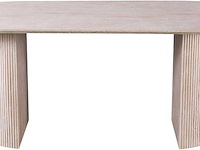 Ovale eettafel lagos - 200x100x76cm - travertin - afbeelding 3 van  7
