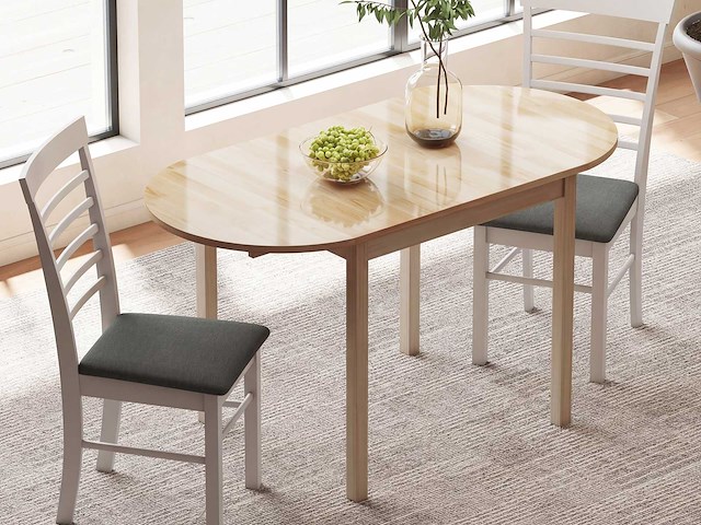 Ovale opklapbare eettafel - afbeelding 1 van  8