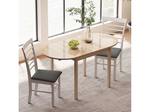 Ovale opklapbare eettafel - afbeelding 2 van  8