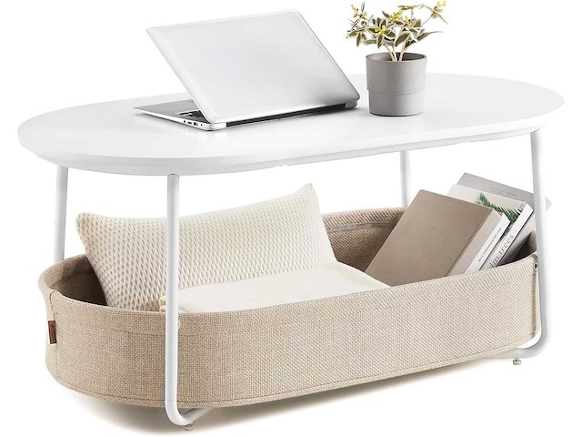 Ovale salontafel met opbergruimte - afbeelding 1 van  4