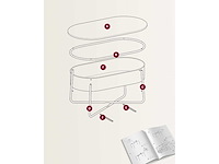 Ovale salontafel met opbergruimte - afbeelding 4 van  4