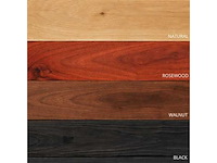 Ovale tulpentafel van natuurlijk hout, zwarte poot, 199 x 110 cm, hoogte 74 cm. - afbeelding 2 van  2