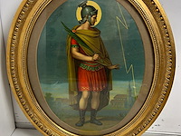 Ovalen kader met prent romeinse soldaat - afbeelding 1 van  1