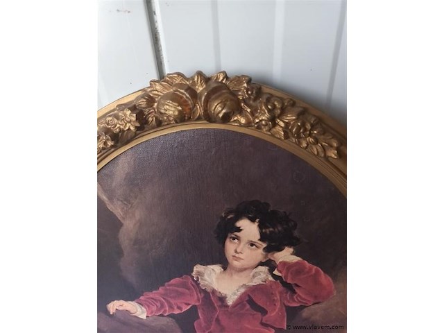 Ovalen kader met prent - afbeelding 2 van  4