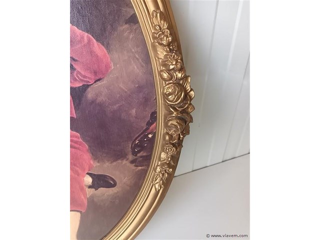 Ovalen kader met prent - afbeelding 3 van  4