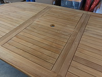 Ovalen teakhouten tafel, jeparas, uitschuifbaar gf028 - afbeelding 9 van  11