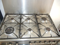 Oven multi functioneel in inox met 6 vuurpitten, merk smeg, met achterplaat en dampkap (siemens) - afbeelding 5 van  12