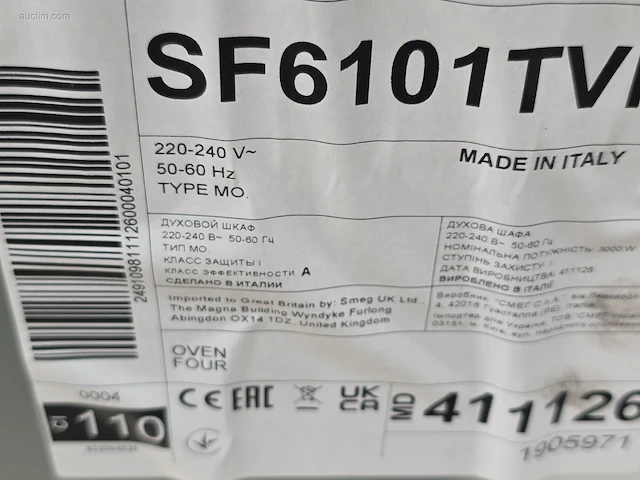 Oven smeg sf6101tvno - afbeelding 3 van  5