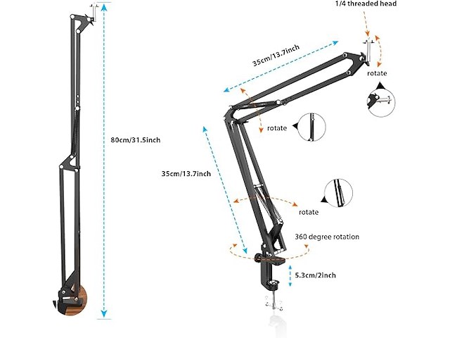 Overhead statief voor dslr-camera's - afbeelding 3 van  3