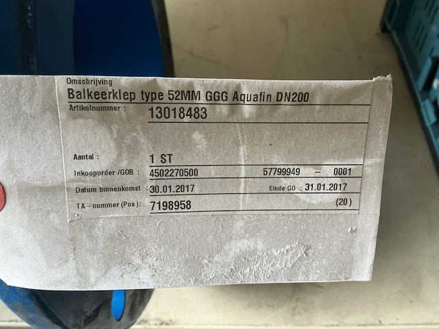 Overige metaalvoorraden balkeerklep aquafin - afbeelding 2 van  2