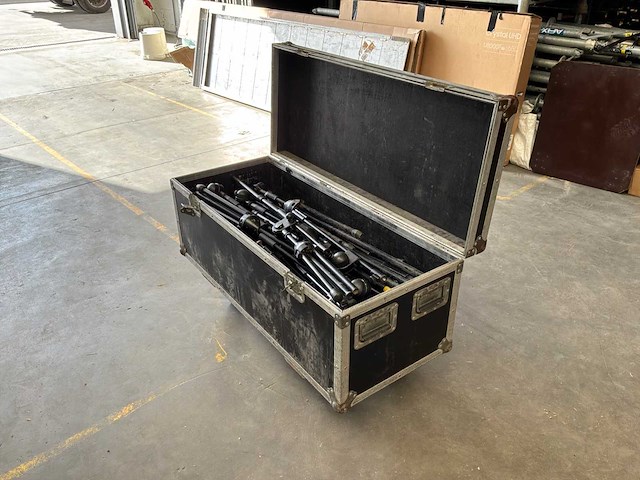 Overige podiumaccessoires - set microfoonstandaards met flycase - afbeelding 1 van  4