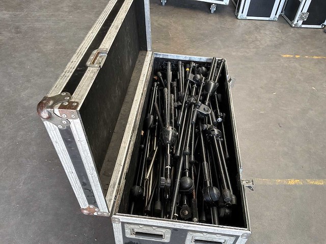 Overige podiumaccessoires - set microfoonstandaards met flycase - afbeelding 3 van  4