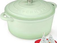 Overmont geëmailleerde gietijzeren braadpan (4,5 liter) - afbeelding 1 van  5