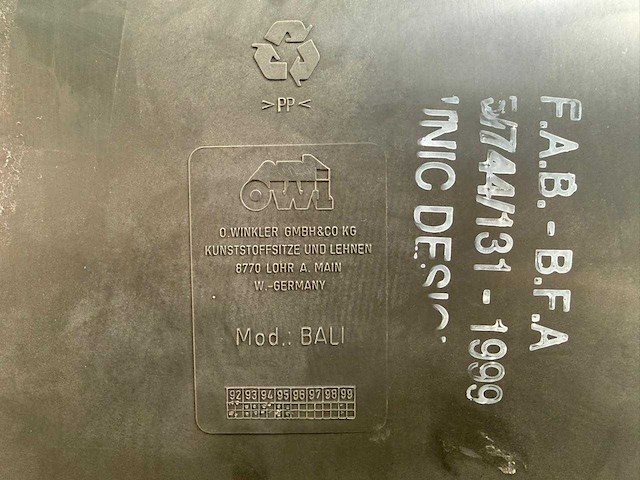 O.winkler - bali - kantinestoel - canteen chair (18x) - afbeelding 5 van  6