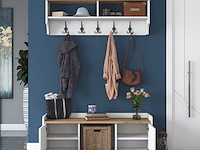 P2 kapstok | 100% melamine | wit, walnoot - afbeelding 7 van  8