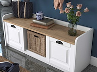 P2 kapstok | 100% melamine | wit, walnoot - afbeelding 4 van  8