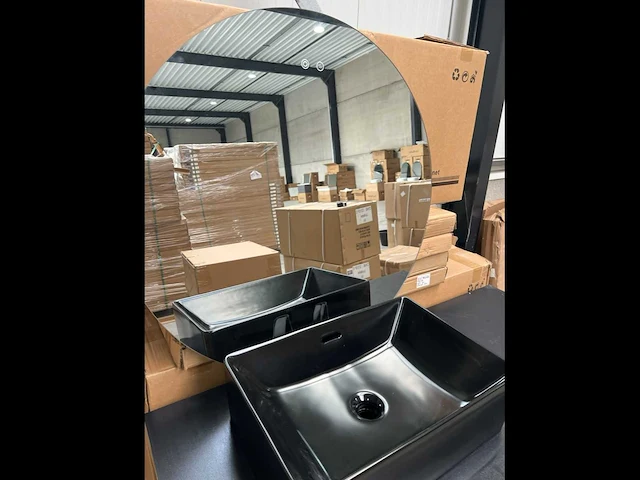 P30-120 – badkamerkast met wastafel en led-spiegel - badkamermeubelset (2x) - afbeelding 4 van  10