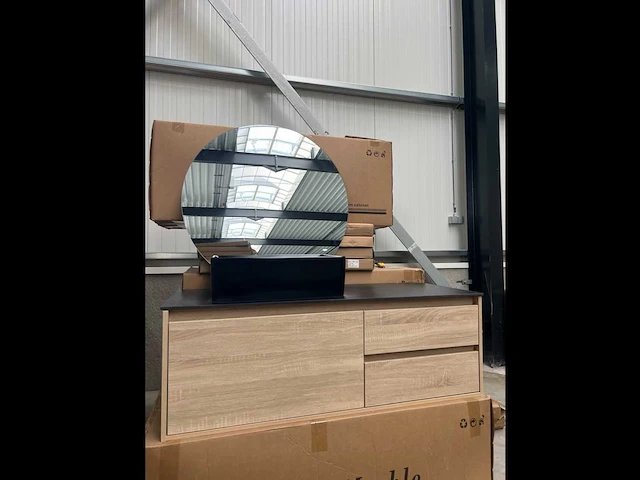 P30-120 – badkamerkast met wastafel en led-spiegel badkamerkast met wastafel en spiegel - afbeelding 2 van  10