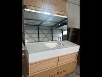 P46-120 – badkamerkast met geïntegreerde wastafel en led-spiegel badkamermeubels met wastafel en spiegel - afbeelding 8 van  9