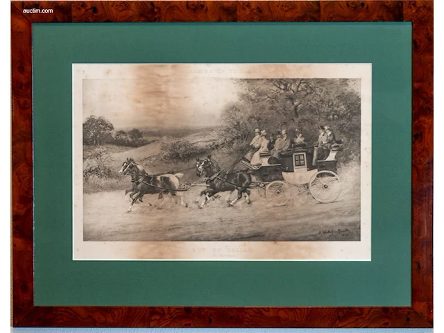 Paar 19e-eeuwse engelse gravures h. whittaker... - afbeelding 2 van  2