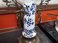 Paar grote delfts kandelaars - afbeelding 2 van  2