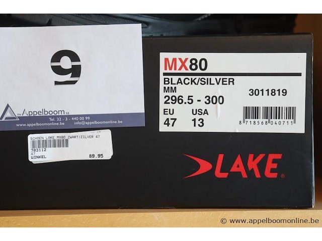 Paar mountainbikeschoenen lake mx 80 m 47 - afbeelding 2 van  2