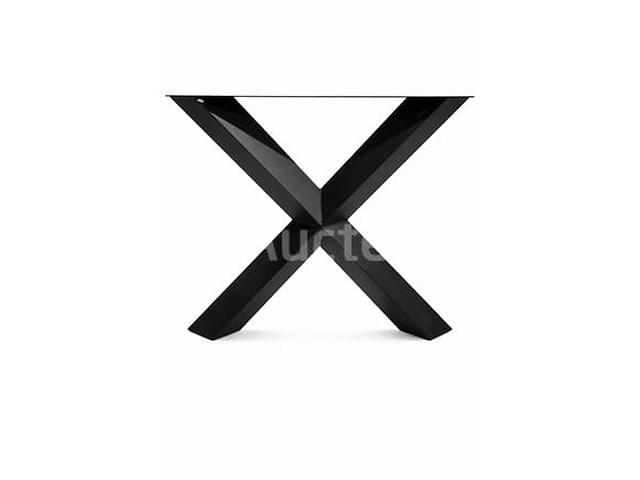 Paar nieuwe black metal x poten 80x10x72cm - afbeelding 2 van  2