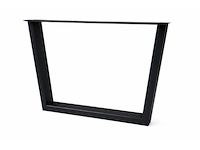 Paar nieuwe zwarte metalen u-benen 80x10x72cm