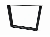 Paar nieuwe zwarte metalen u-benen 80x10x72cm