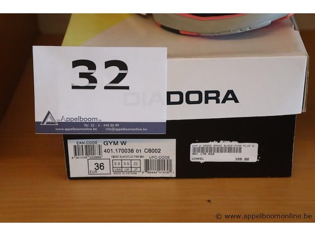 Paar wielrenschoenen diadora gym w, maat 36 - afbeelding 2 van  2