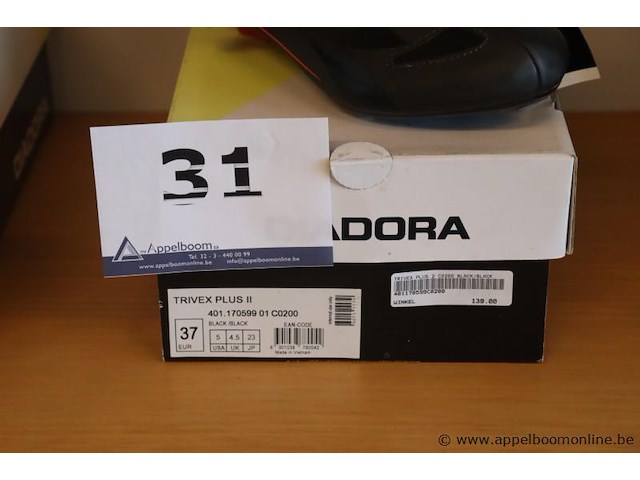 Paar wielrenschoenen diadora trivex plus ii, maat 37 - afbeelding 2 van  2