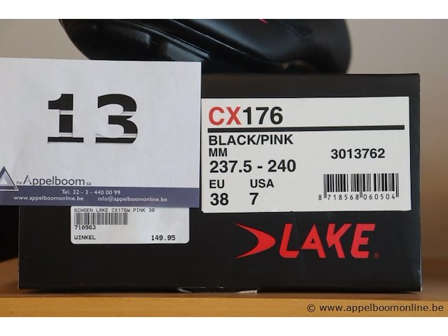Paar wielrenschoenen lake cx179, maat 38 - afbeelding 2 van  2