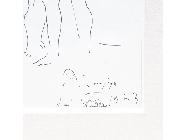Pablo picasso (1881-1973), 'trois nus', 1923, ink on paper 25 x 19 cm. (9.83 x 7.48 in.), frame: 42 x 35.5 cm. (16.53 x 13.98 in.) - afbeelding 4 van  9