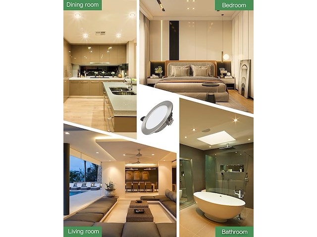 Pack v 10 led inbouwspots warmwit, 2 verpakkingen - afbeelding 5 van  5