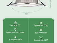 Pack v 10 led inbouwspots warmwit - afbeelding 4 van  4