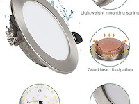 Pack v 10 led inbouwspots warmwit - afbeelding 2 van  4