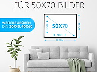 Pack v 2 fotolijsten hout 50*70cm zwart - afbeelding 3 van  5