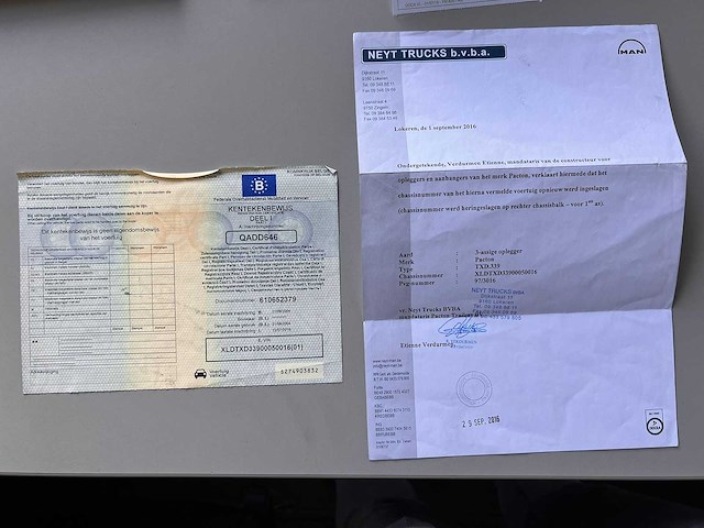 Pacton - 2002 - stapel plateau - oplegger - afbeelding 17 van  25