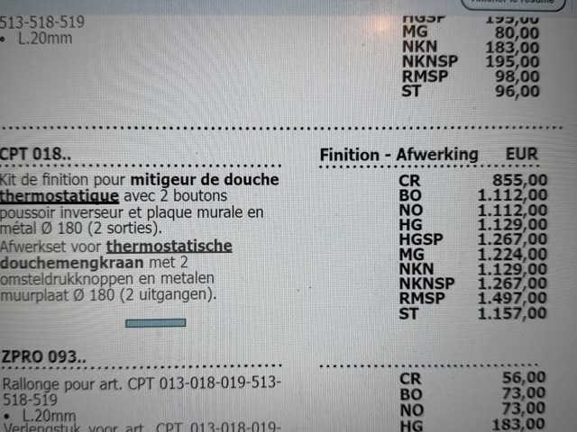 Paffoni - cpt018hgsp - douchemixer kraanafwerking - doucheafwerking - afbeelding 4 van  4