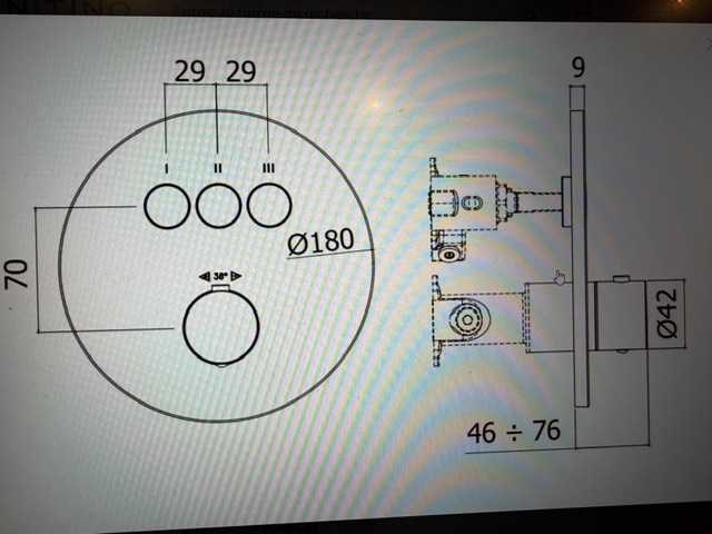 Paffoni - cpt019cr - douchemixer afwerking - doucheafwerking - afbeelding 2 van  3