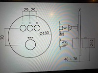 Paffoni - cpt019cr - douchemixer afwerking - doucheafwerking - afbeelding 2 van  3