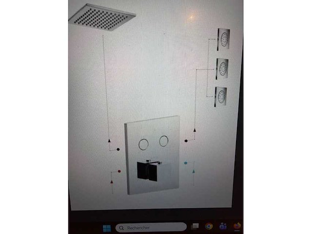 Paffoni - cpt518cr - afwerking van verzonken doucheset - doucheafwerking - afbeelding 3 van  4