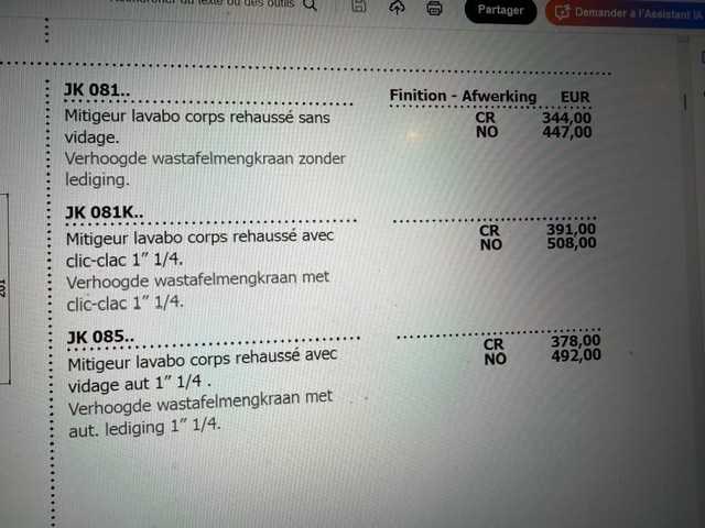 Paffoni - joker - hoogbassinmixer - bassinmixer - afbeelding 3 van  4