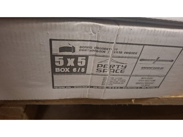 Pagoda tent 5mx5m - afbeelding 2 van  7