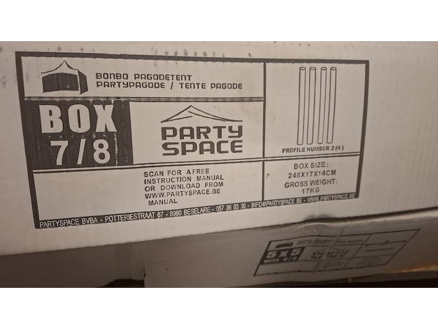 Pagoda tent 5mx5m - afbeelding 4 van  7