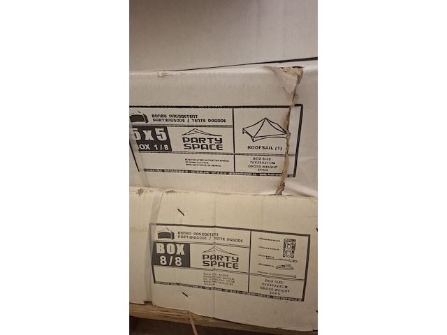 Pagoda tent 5mx5m - afbeelding 6 van  7