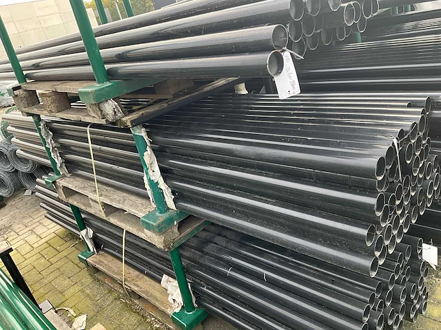 Palen zwart (rond) - diverse lengtes - afbeelding 1 van  6