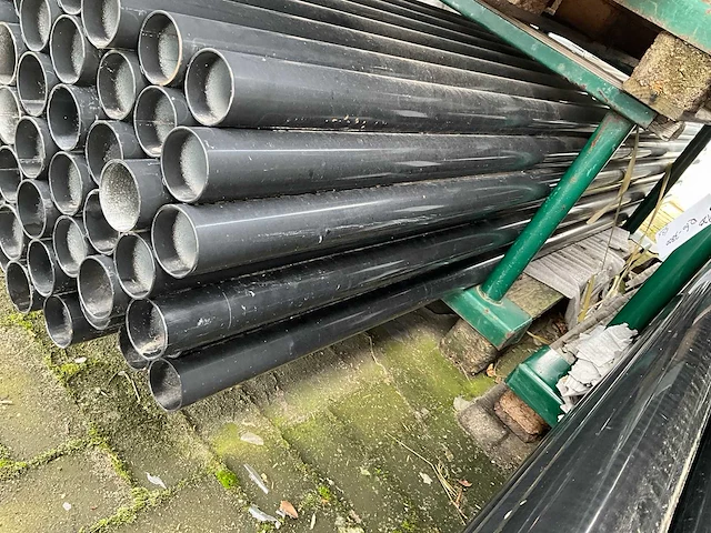 Palen zwart (rond) - diverse lengtes - afbeelding 3 van  6